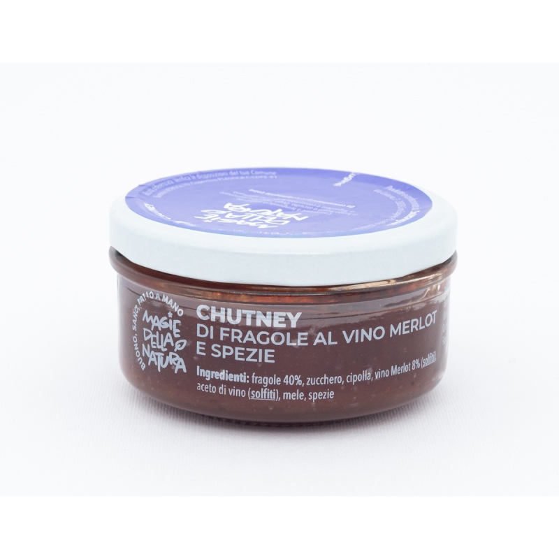 Chutney di fragole, vino rosso e spezie