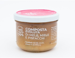 Composta di mele, miele e pistacchi