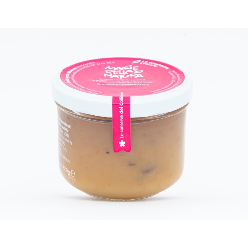 Apple, honey and pistachio compote