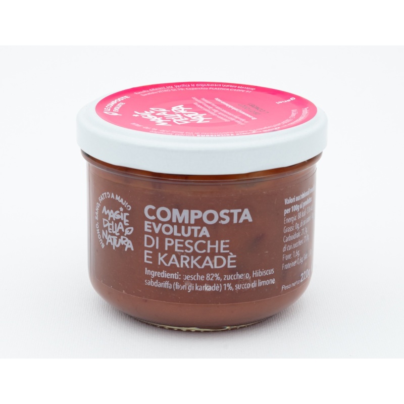 Composta di pesche e Karkadè