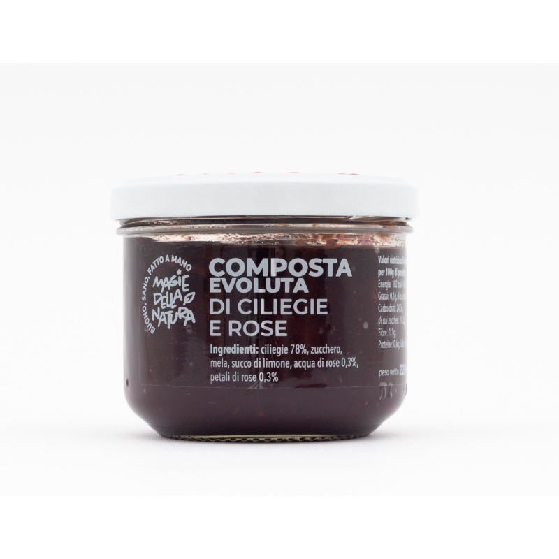 Composta di ciliegie e rose