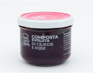 Composta di ciliegie e rose